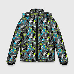 Куртка зимняя для мальчика Сноуборд, цвет: 3D-черный