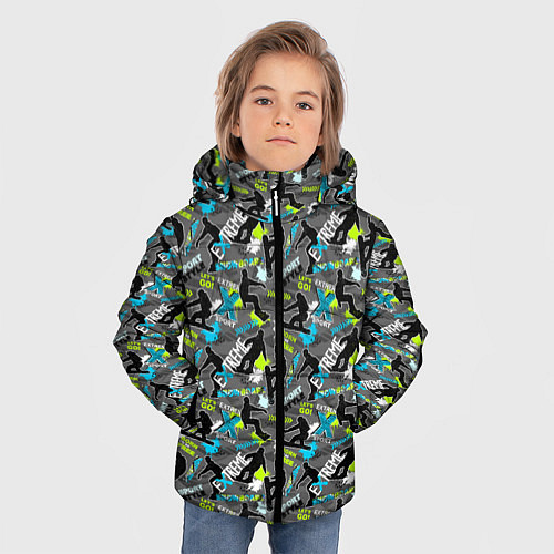 Зимняя куртка для мальчика Сноуборд / 3D-Черный – фото 3