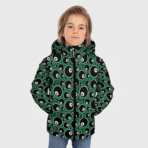 Зимняя куртка для мальчика Бильярдные Шары / 3D-Черный – фото 3