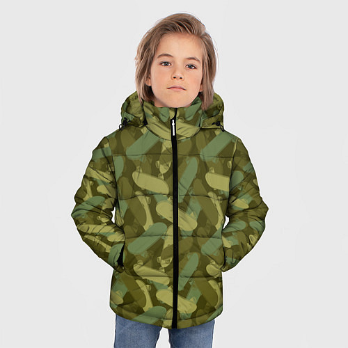 Зимняя куртка для мальчика Скейтборды / 3D-Черный – фото 3