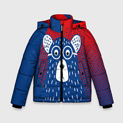 Куртка зимняя для мальчика Медведь, цвет: 3D-черный