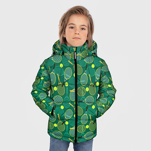 Зимняя куртка для мальчика Большой Теннис / 3D-Черный – фото 3