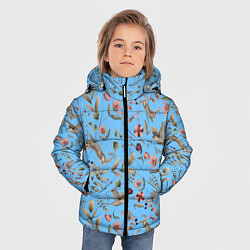 Куртка зимняя для мальчика Кролик и Синичка, цвет: 3D-черный — фото 2