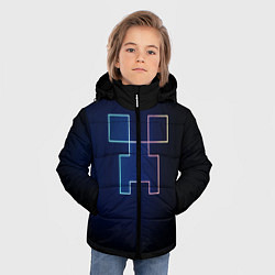 Куртка зимняя для мальчика Неоновый крипер, цвет: 3D-светло-серый — фото 2