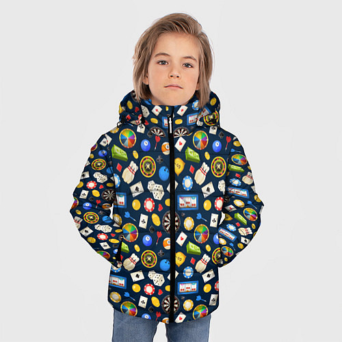 Зимняя куртка для мальчика Разные Игры / 3D-Черный – фото 3