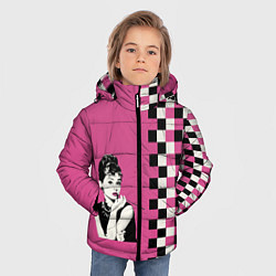 Куртка зимняя для мальчика Энди Уорхолл Одри Хебберн, цвет: 3D-черный — фото 2