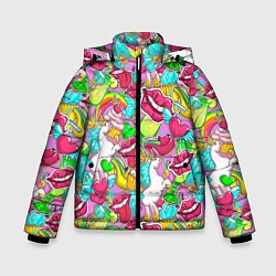 Куртка зимняя для мальчика Губы фреш, цвет: 3D-светло-серый