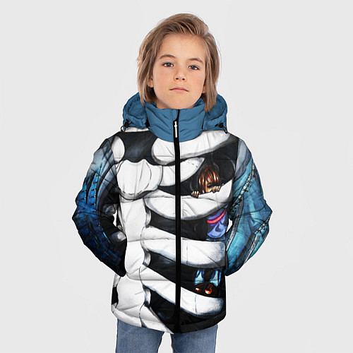 Зимняя куртка для мальчика SANS AND FRISK / 3D-Черный – фото 3
