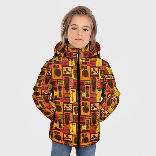 Зимняя куртка для мальчика Барабанщик / 3D-Черный – фото 3