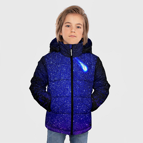 Зимняя куртка для мальчика ПОЛЁТ КОМЕТЫ / 3D-Черный – фото 3