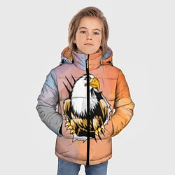 Куртка зимняя для мальчика Орел 3D, цвет: 3D-черный — фото 2
