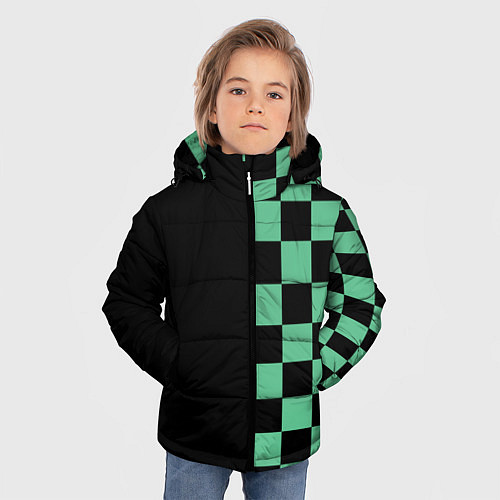 Зимняя куртка для мальчика КОСТЮМ TANJIRO KAMADO ТАНДЖИРО / 3D-Черный – фото 3