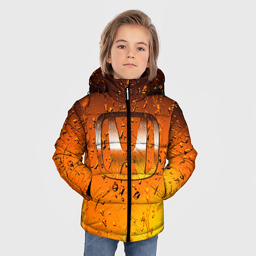 Зимняя куртка для мальчика Honda капли дождя / 3D-Черный – фото 3