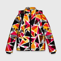 Зимняя куртка для мальчика Разноцветные треугольники