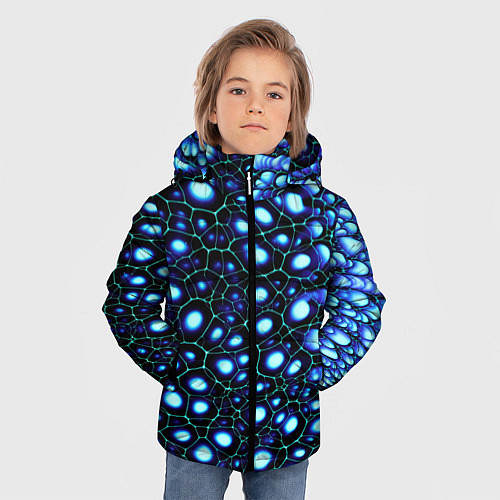 Зимняя куртка для мальчика Абстракция-макрокраска / 3D-Черный – фото 3