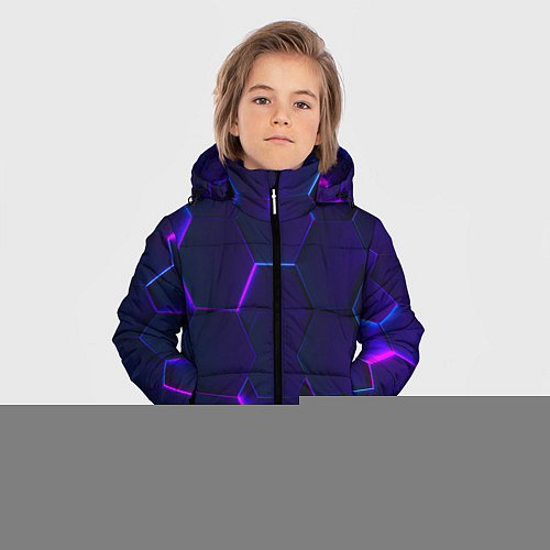 Зимняя куртка для мальчика НЕОНОВАЯ БРОНЯ / 3D-Черный – фото 3