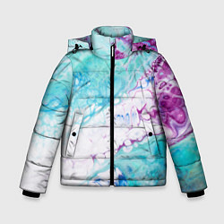 Куртка зимняя для мальчика Цветная морская пена, цвет: 3D-черный