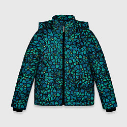 Куртка зимняя для мальчика Цветы 2, цвет: 3D-светло-серый