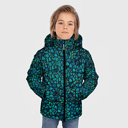 Куртка зимняя для мальчика Цветы 2, цвет: 3D-светло-серый — фото 2
