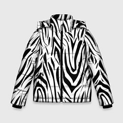 Зимняя куртка для мальчика Черно-белая зебра