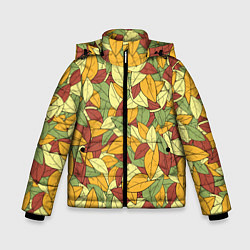 Зимняя куртка для мальчика Яркие осенние листья