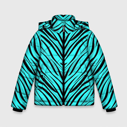 Зимняя куртка для мальчика Абстратный полосатый узор / 3D-Светло-серый – фото 1