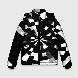 Зимняя куртка для мальчика Черно-белый фон иллюзии
