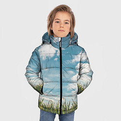 Куртка зимняя для мальчика Небушко и полюшко, цвет: 3D-черный — фото 2