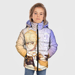 Куртка зимняя для мальчика Genshin Impact, Путешественник, цвет: 3D-черный — фото 2