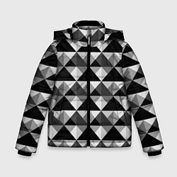 Куртка зимняя для мальчика Современный геометрический, цвет: 3D-красный