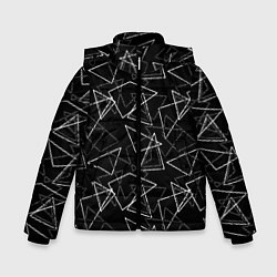 Зимняя куртка для мальчика Черно-белый геометрический