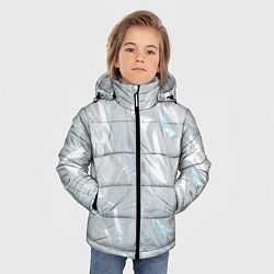 Куртка зимняя для мальчика Голографическая текстура, цвет: 3D-черный — фото 2