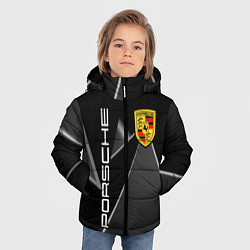 Куртка зимняя для мальчика Порше Porsche, цвет: 3D-черный — фото 2