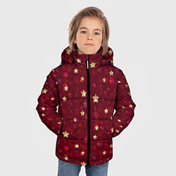 Куртка зимняя для мальчика Россыпи золотых звезд, цвет: 3D-черный — фото 2