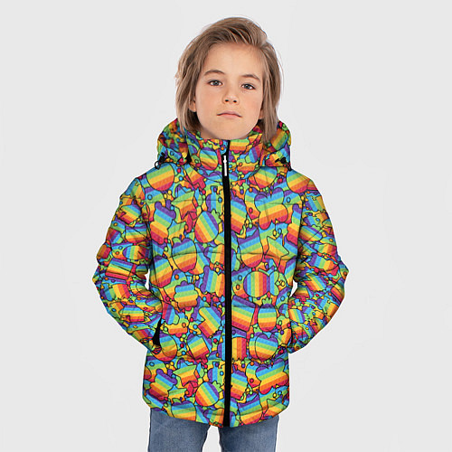 Зимняя куртка для мальчика POP IT МИКС ПОП ИТ / 3D-Черный – фото 3