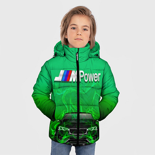 Зимняя куртка для мальчика BMW GREEN STYLE / 3D-Черный – фото 3