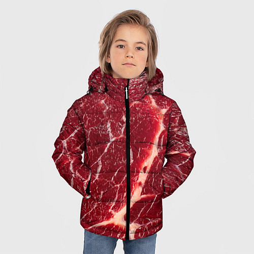 Зимняя куртка для мальчика Мясо на Хэллоуин / 3D-Черный – фото 3