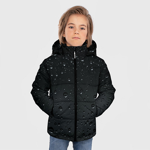 Зимняя куртка для мальчика Ночной дождь / 3D-Черный – фото 3