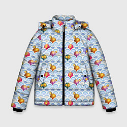 Куртка зимняя для мальчика Праздничные Игрушки, цвет: 3D-черный