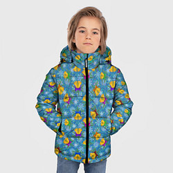 Куртка зимняя для мальчика Праздничные Колокольчики, цвет: 3D-черный — фото 2
