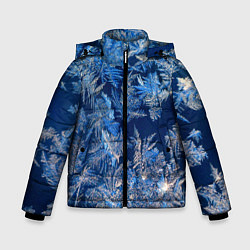 Куртка зимняя для мальчика Снежинки макро snowflakes macro, цвет: 3D-черный