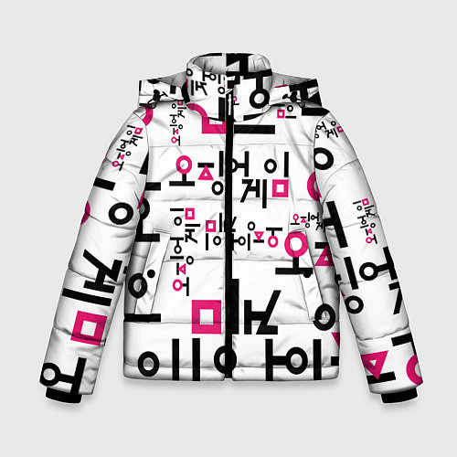 Зимняя куртка для мальчика LOGO PATTERN SQUID GAME / 3D-Светло-серый – фото 1