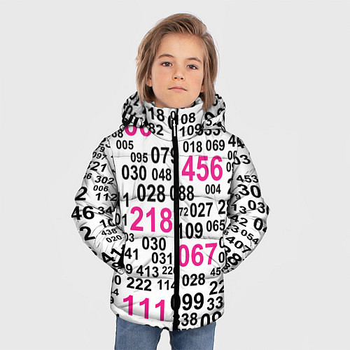Зимняя куртка для мальчика Игра в кальмара: номера игроков / 3D-Черный – фото 3