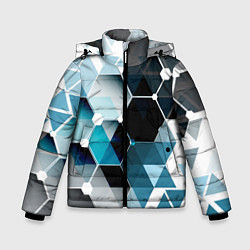 Куртка зимняя для мальчика Абстракция FLO, цвет: 3D-светло-серый