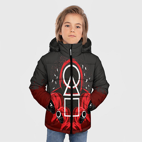 Зимняя куртка для мальчика Игра в кальмара: Арт / 3D-Черный – фото 3