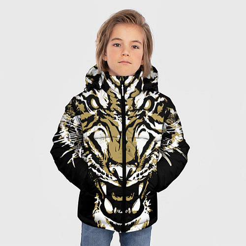 Зимняя куртка для мальчика Рычание джунглей / 3D-Черный – фото 3