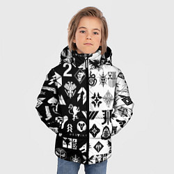 Куртка зимняя для мальчика DESTINY LOGOBOMBING ЧЁРНО БЕЛОЕ, цвет: 3D-красный — фото 2