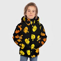 Куртка зимняя для мальчика BOO! ПРИЗРАК, ПРИВЕДЕНИЕ ХЕЛЛОУИН ОРАНЖЕВЫЙ, цвет: 3D-черный — фото 2
