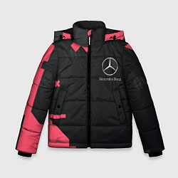 Куртка зимняя для мальчика Мерседес Mersedes, цвет: 3D-черный