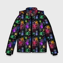 Зимняя куртка для мальчика Снежинки в разных цветах